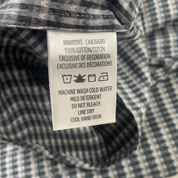 Robert Graham Mens Houndstooth Dress Shirt With Floral Trim Size M - Picture 11 of 16